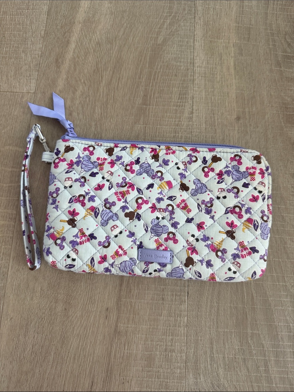 Disney Vera Bradley RFID All-in-One Wristlet Mickey's Sweet Treats Ditsy pattern
